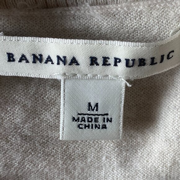 Banana Republic Wool Cashmere Open Cardigan Coastal Grandma Academia Basic-M - Picture 10 of 13